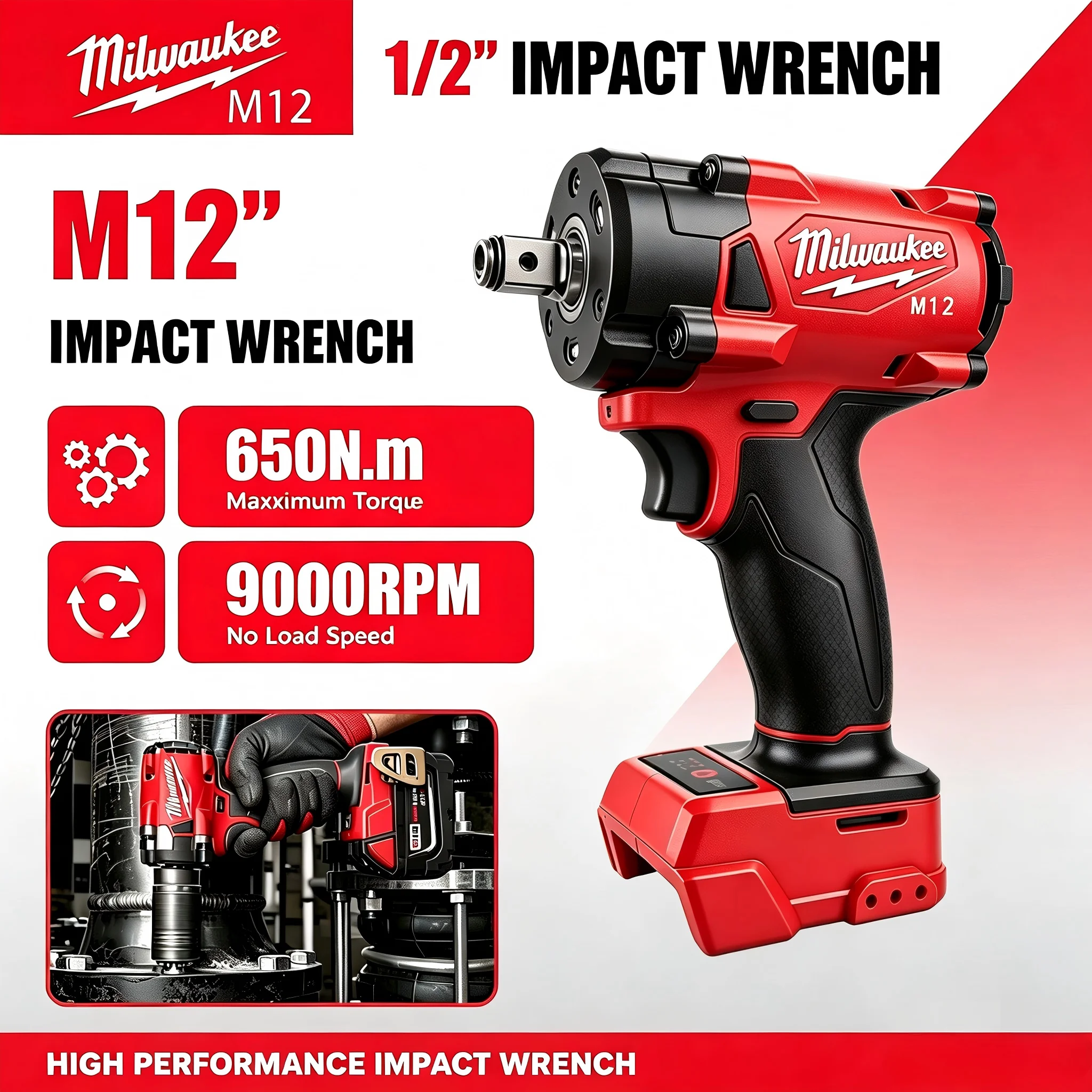 Milwaukee Drill M18 Fuel - Chave de Impacto Sem Fio Milwaukee