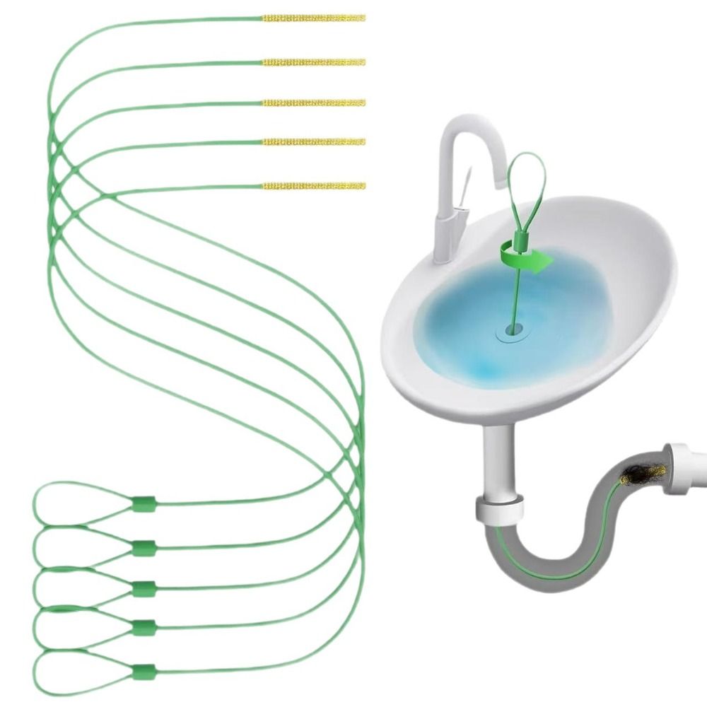 5 peças de desentupidor de ral - Drain Snake Flexible avaliação e preço